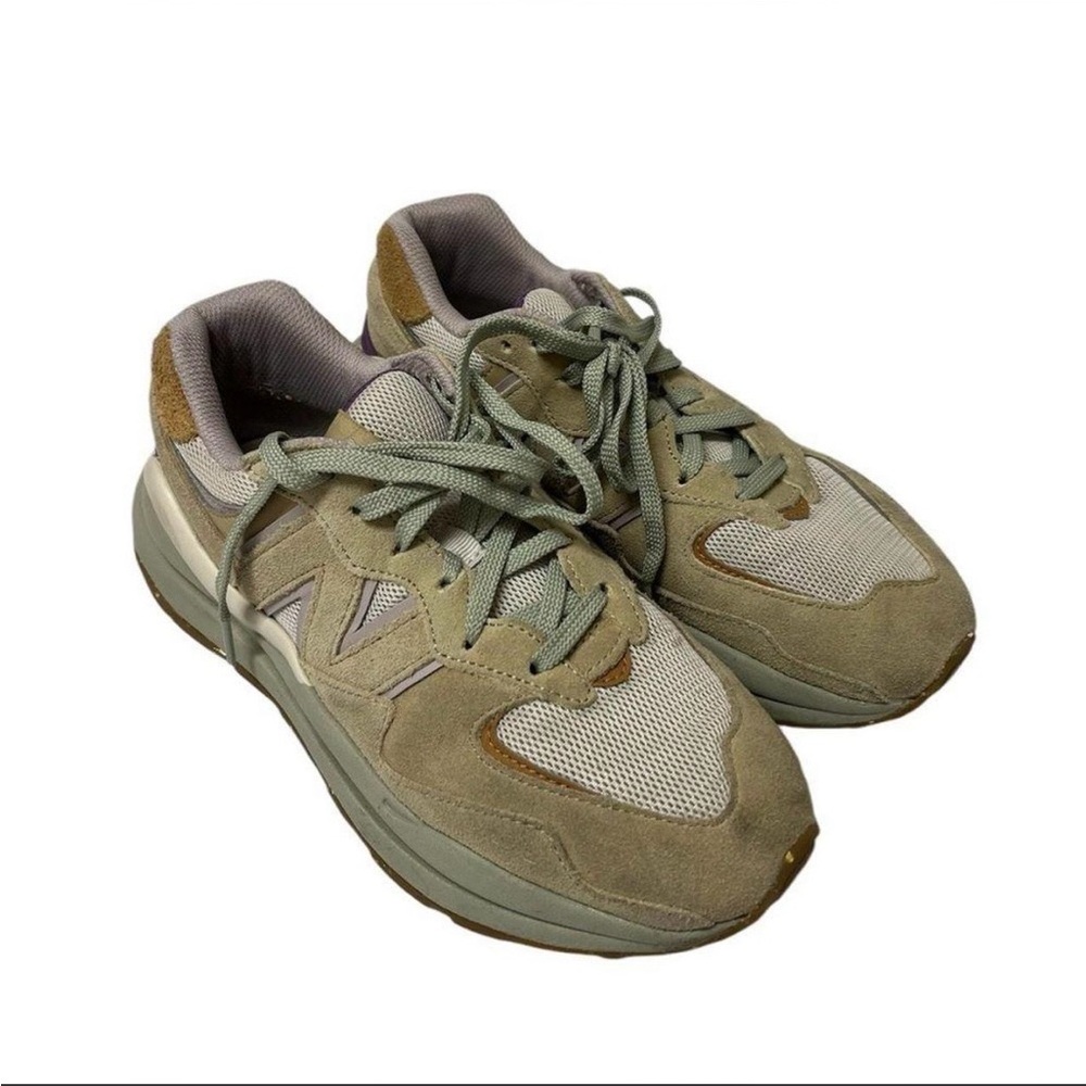 New Balance 57/40 Olive Green Suede & Mesh Sneakers - Women's